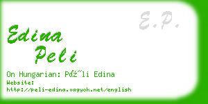 edina peli business card